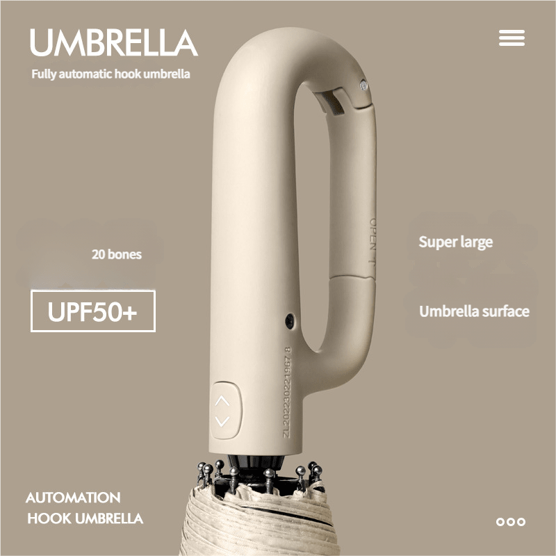 Compact Wind-Resistant Automatic Umbrella