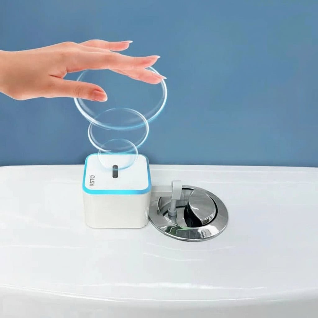 Maison Elmora | Capteur de Chasse d'Eau Sans Contact en Design Moderne | Solution Hygiénique et Écologique pour Salle de Bain 4