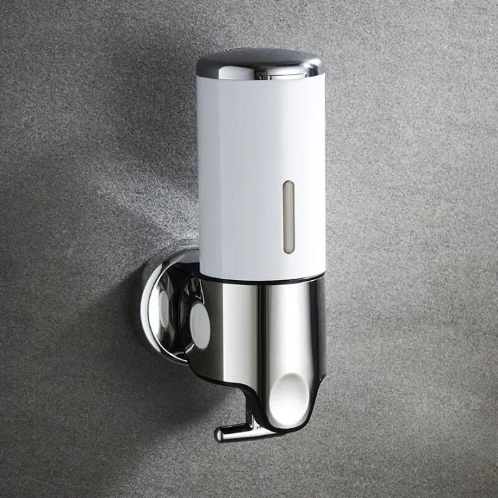 Maison Elmora | Distributeur Savon Mural en Acier Inoxydable | Design Élégant pour un Espace de Bain Organisé 17