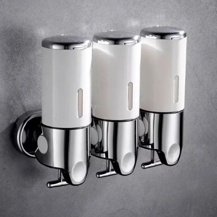 Maison Elmora | Distributeur Savon Mural en Acier Inoxydable | Design Élégant pour un Espace de Bain Organisé 20