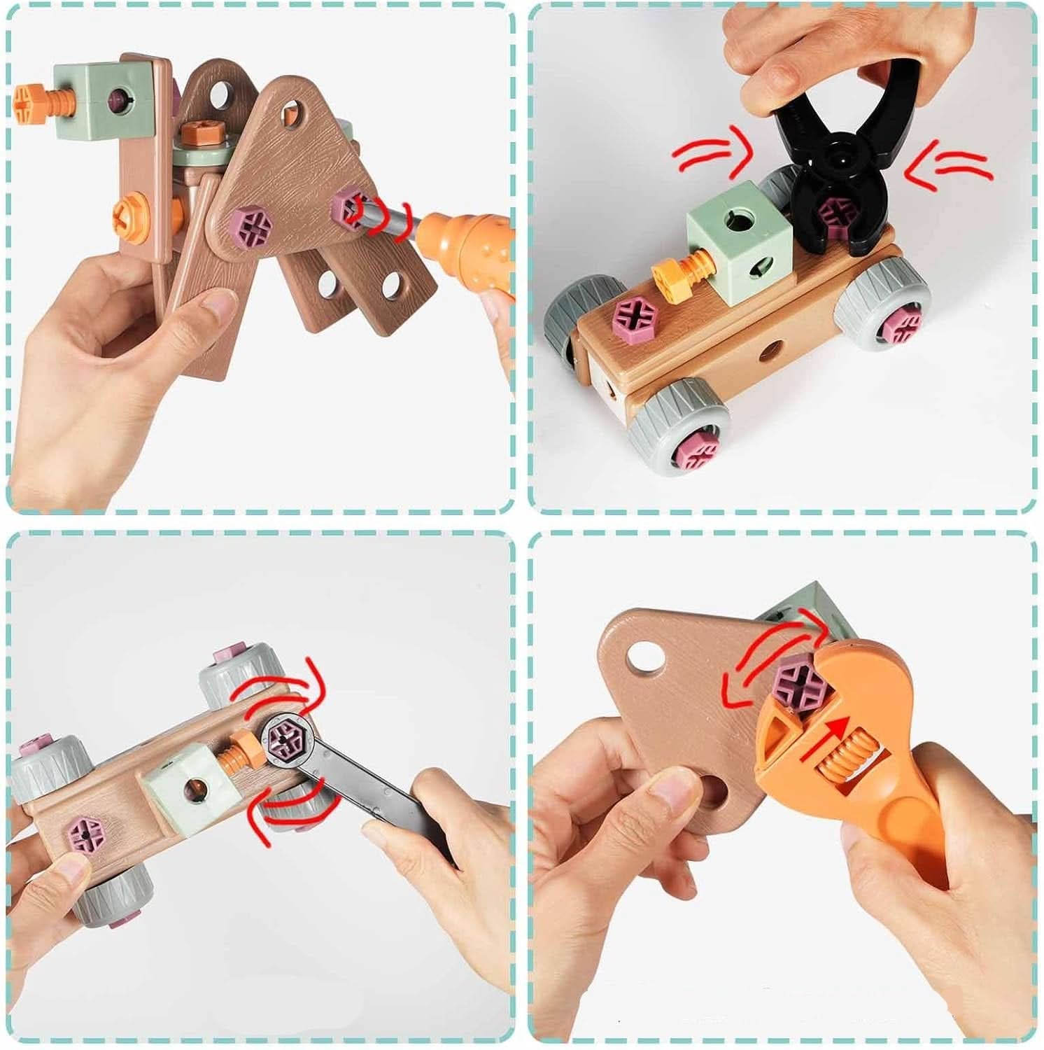 Maison Elmora | Jeu de Construction Creatif avec 100 Pièces en Plastique Durable | Stimule l'Imagination et la Motricité des Enfants 4