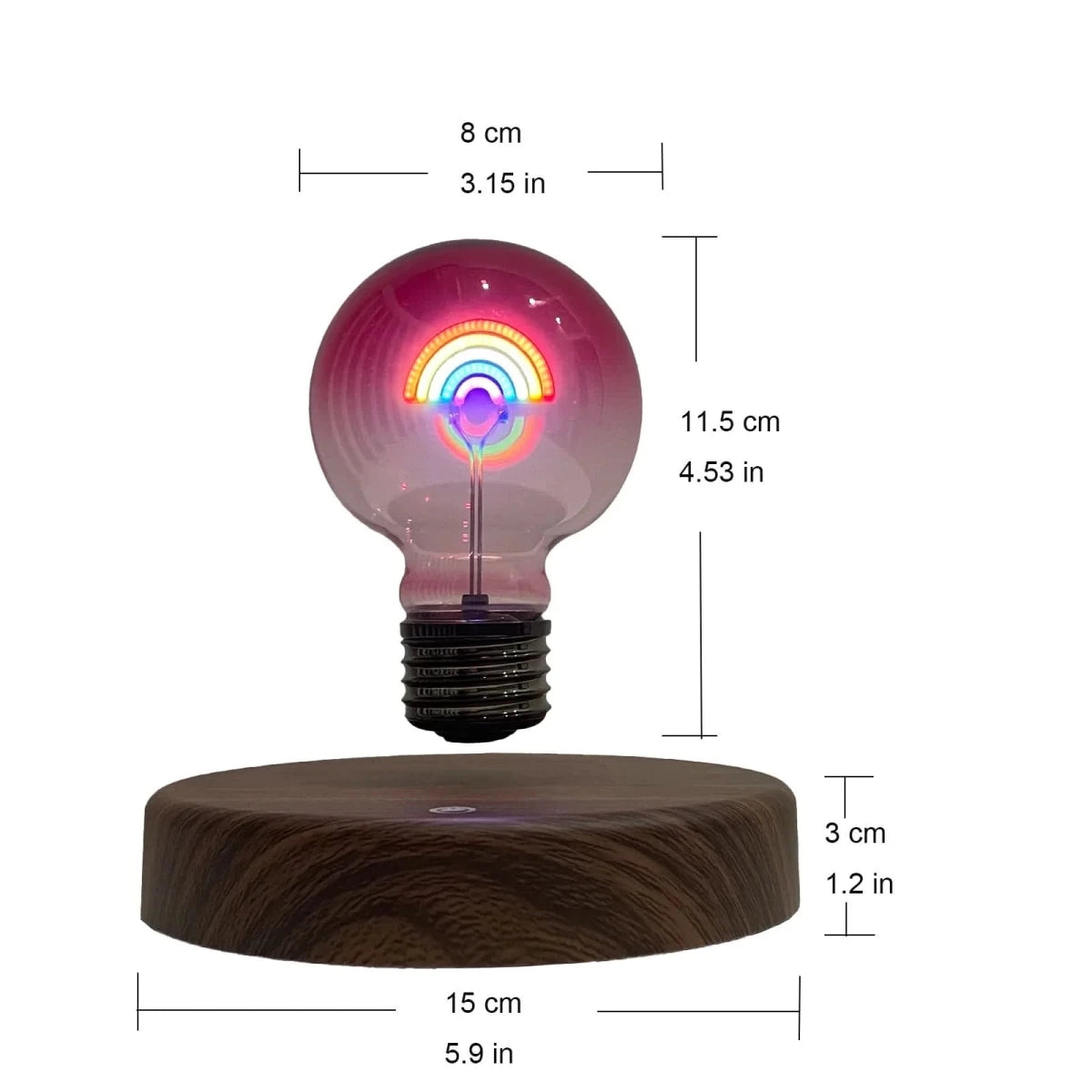 Maison Elmora | Lampe Cœur Flottant Magnétique avec Design Arc-en-Ciel | Éclairage Ambiance Élégant pour une Décoration Moderne 4