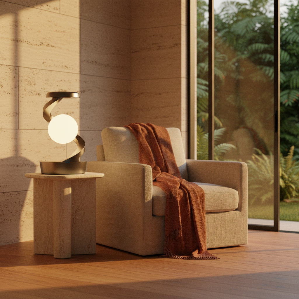 Maison Elmora | Lampe Décorative à Lévitation avec Commande Gestuelle | Luminaire Élégant pour un Salon Contemporain 1