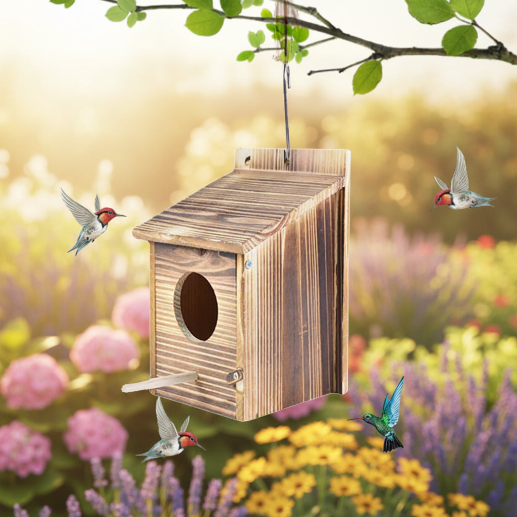 Woodbird - Nichoir en Bois Massif pour Oiseaux du Jardin