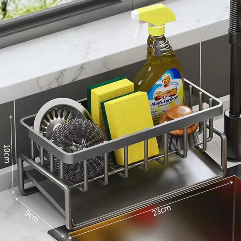 Maison Elmora | Organisateur de Cuisine en Acier Inoxydable avec Drainage | Élégance et Praticité pour un Évier Impeccable 5