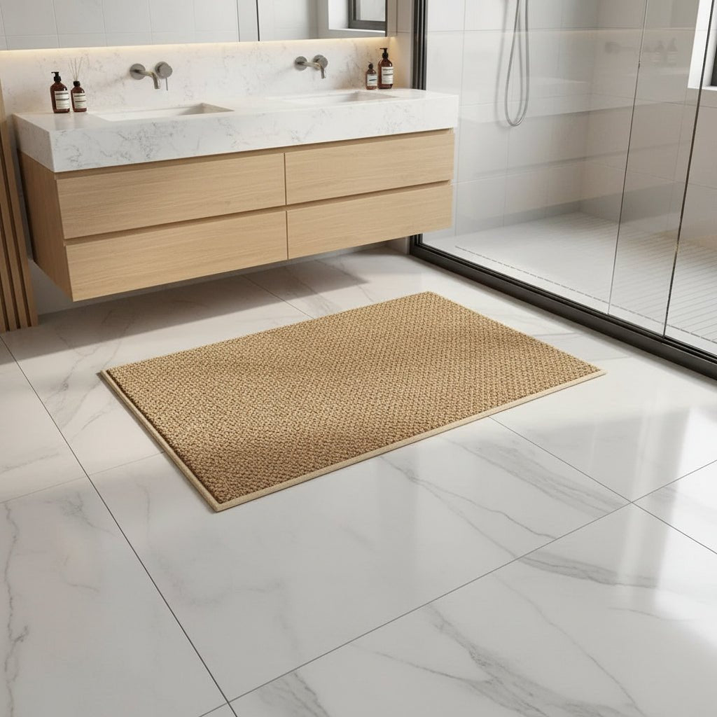 Maison Elmora | Paillasson Extérieur Absorbant en Tissu Moderne | Design Géométrique pour une Entrée Chic et Propre 3