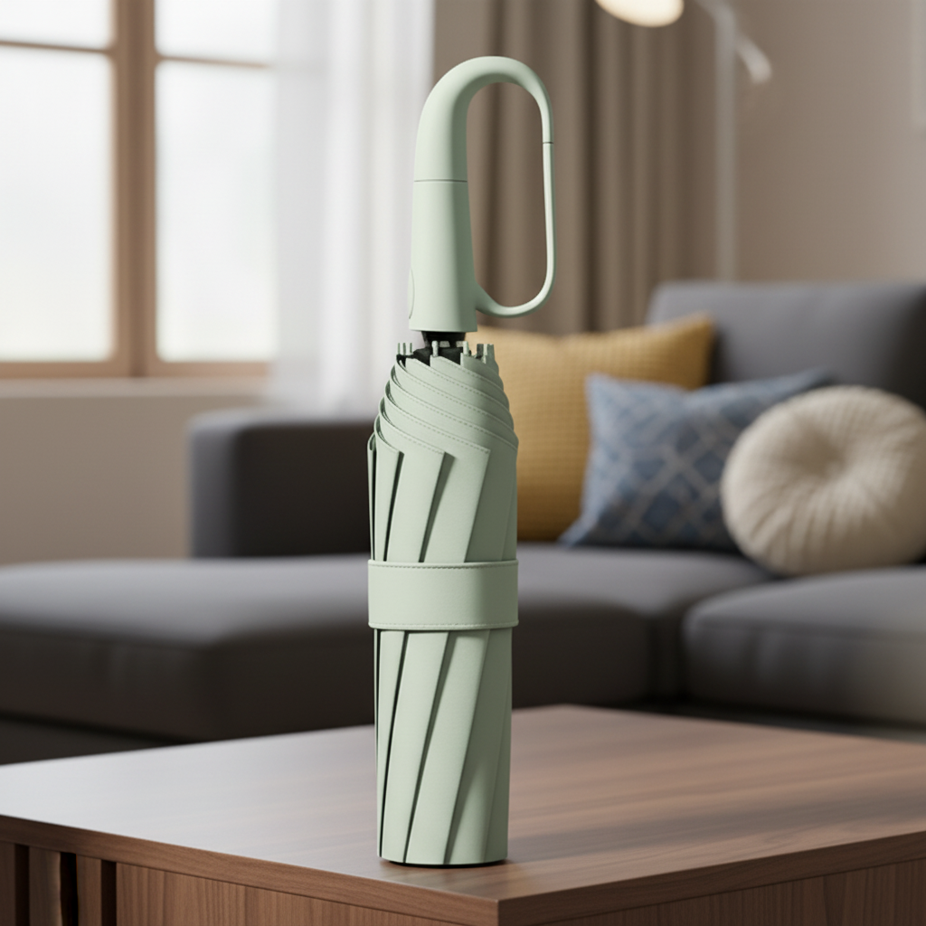 Maison Elmora | Parapluie Pliant Solide avec Mécanisme Automatique | Élégance Compacte pour un Confort Optimal 0