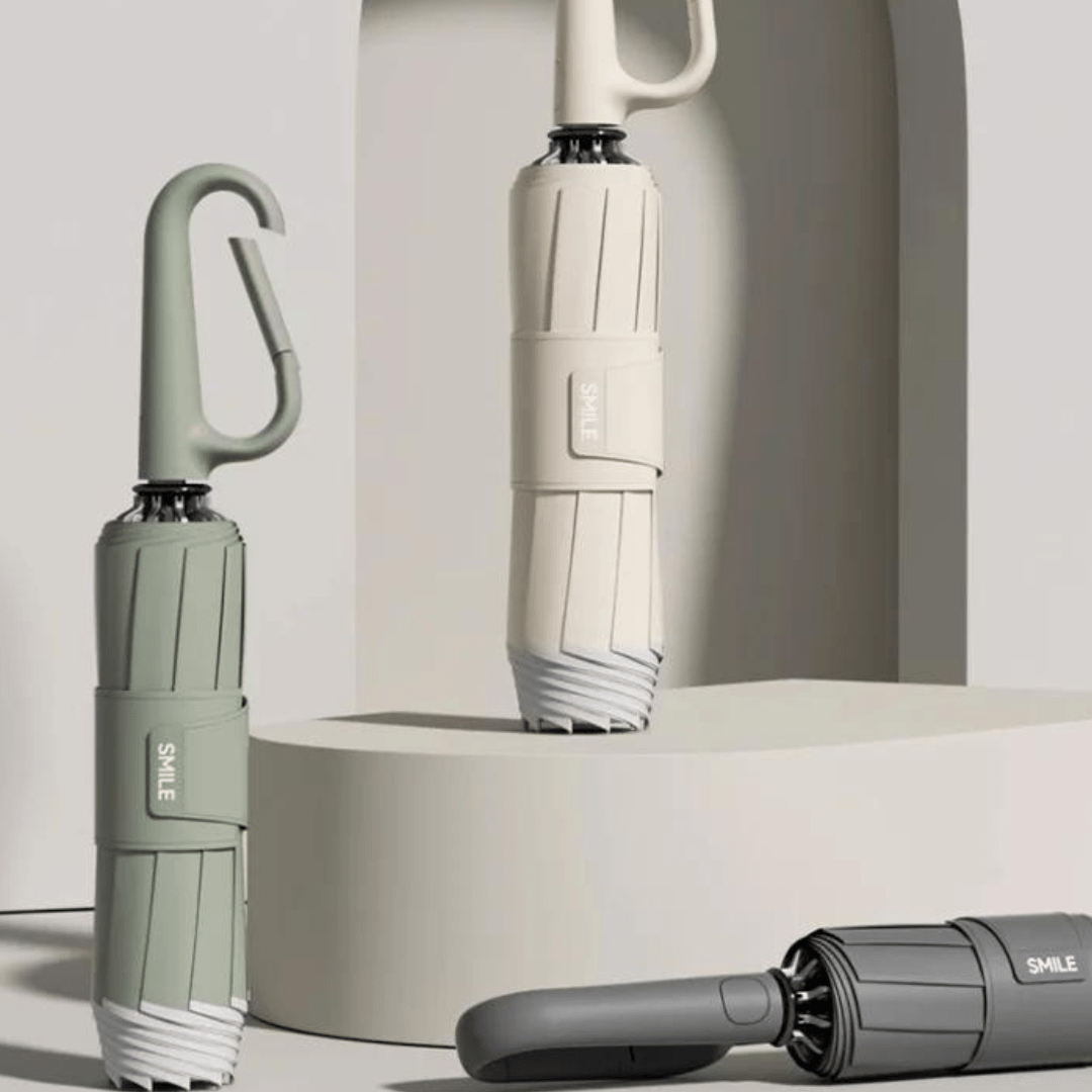 Maison Elmora | Parapluie Pliant Solide avec Mécanisme Automatique | Élégance Compacte pour un Confort Optimal 3