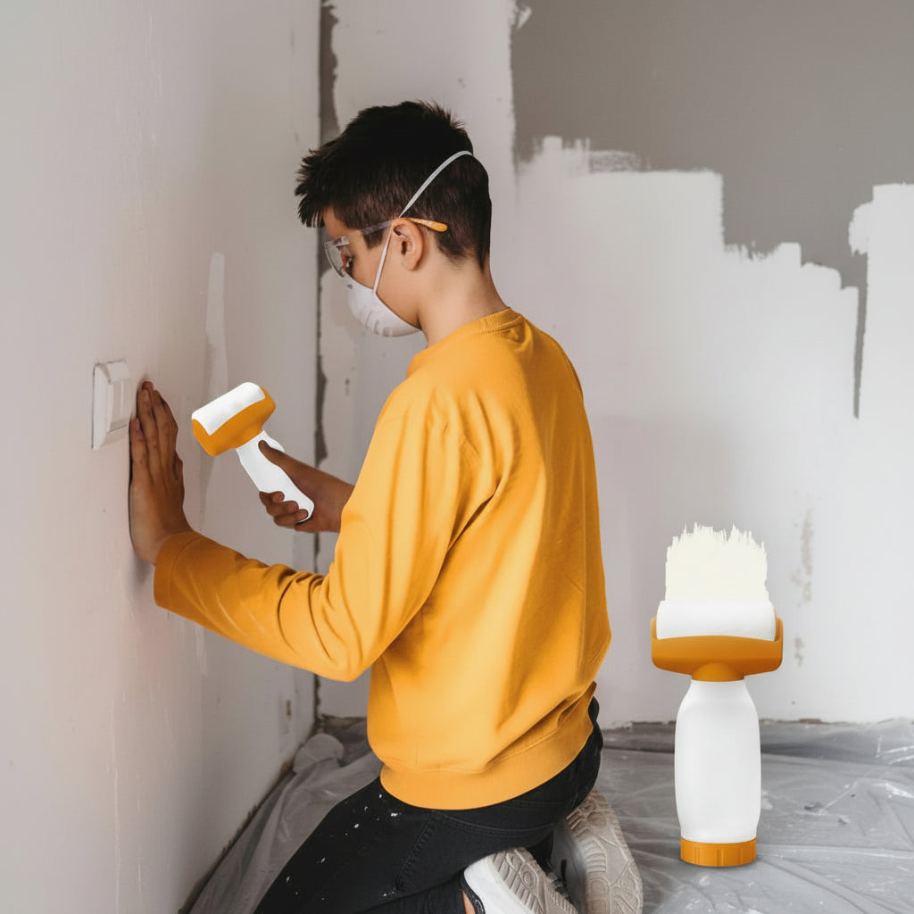 Maison Elmora | Peinture Murale Blanche avec Rouleau Intégré | Solution Élégante pour Espaces Intérieurs Soignés 1