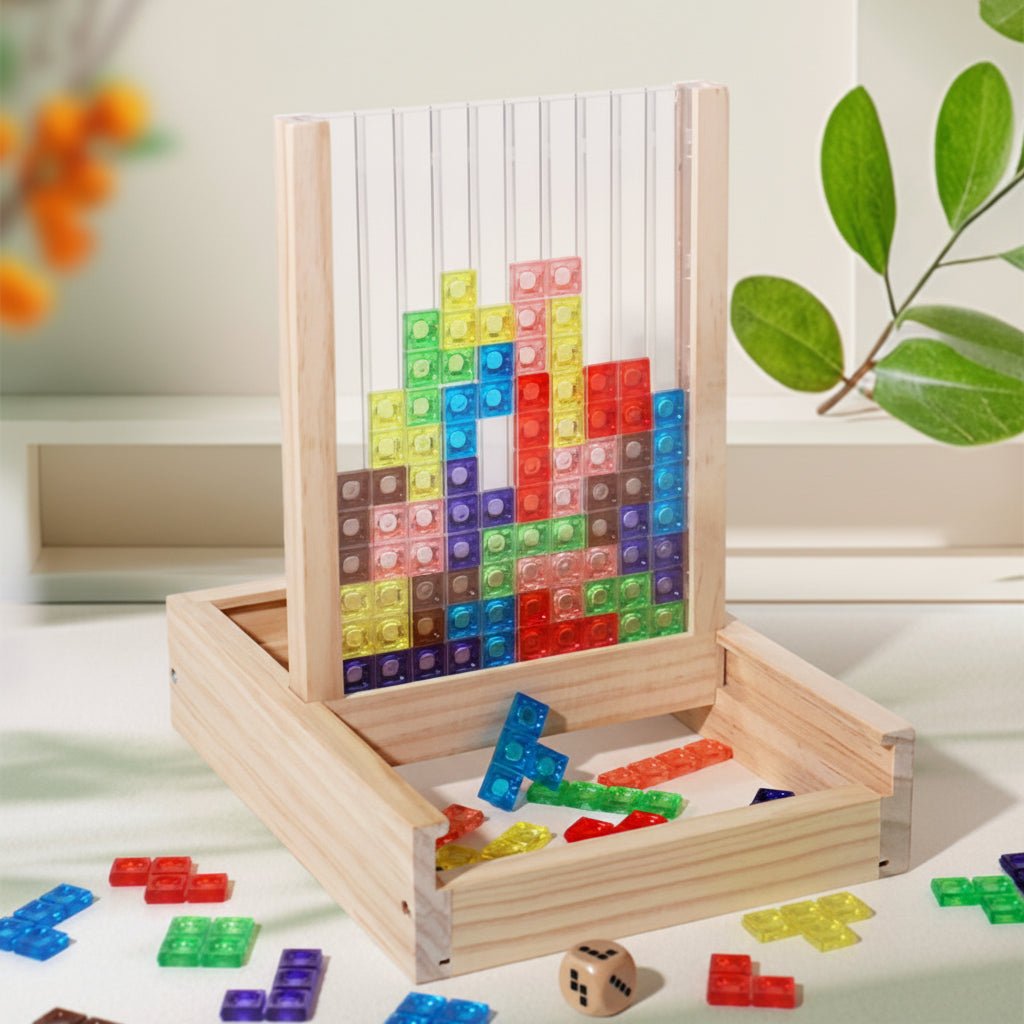 Maison Elmora | Puzzle en Bois Écologique Design Tetris | Jeu Éducatif et Amusant pour Développer la Concentration 0