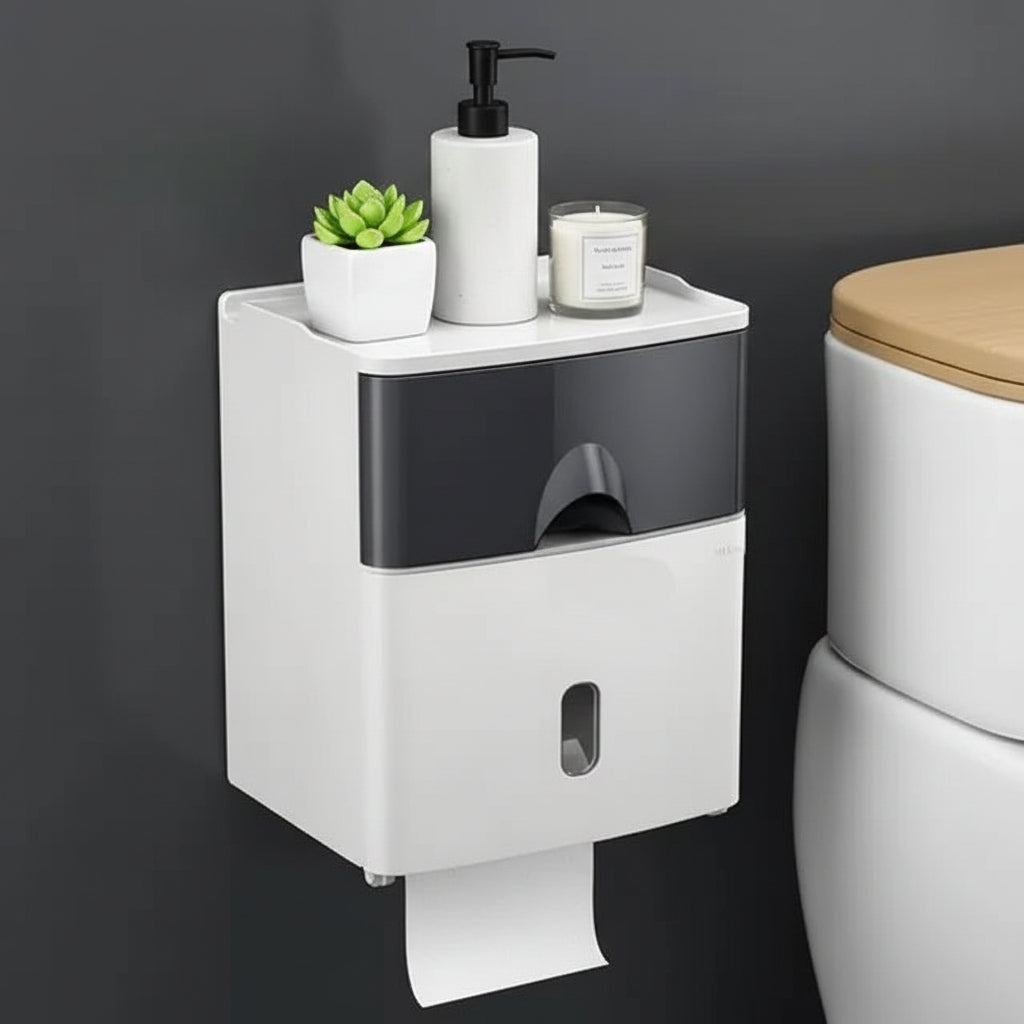 Maison Elmora | Support Mural pour Papier Toilette Étanche et Élégant | Solution Pratique pour une Salle de Bain Organisée 0
