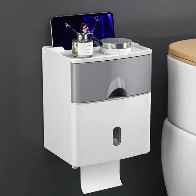 Maison Elmora | Support Mural pour Papier Toilette Étanche et Élégant | Solution Pratique pour une Salle de Bain Organisée 13
