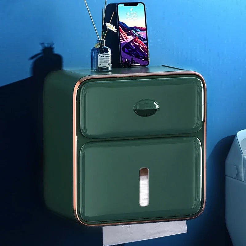 Maison Elmora | Support Mural pour Papier Toilette Étanche et Élégant | Solution Pratique pour une Salle de Bain Organisée 2