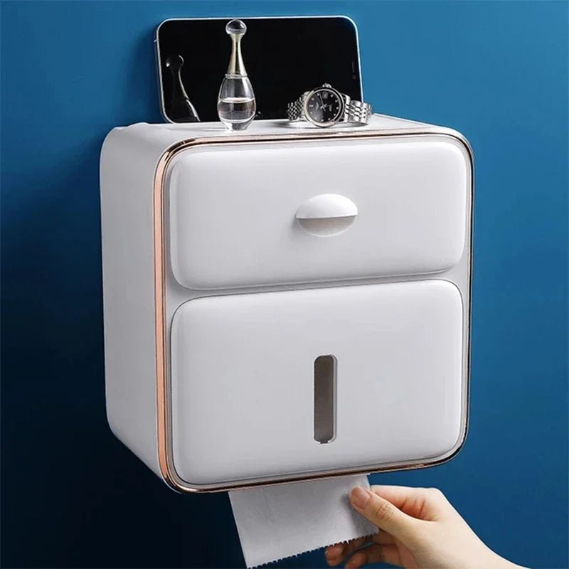 Maison Elmora | Support Mural pour Papier Toilette Étanche et Élégant | Solution Pratique pour une Salle de Bain Organisée 4