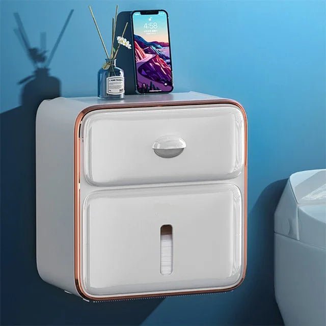 Maison Elmora | Support Mural pour Papier Toilette Étanche et Élégant | Solution Pratique pour une Salle de Bain Organisée 8