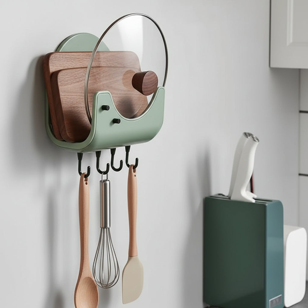 Maison Elmora | Support de Couvercle de Casserole en ABS | Rangement Élégant et Pratique pour une Cuisine Optimisée 1