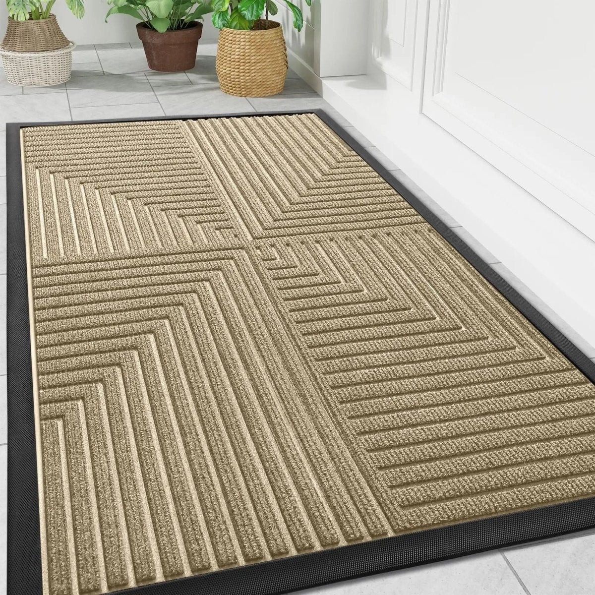 Maison Elmora | Tapis d'Entrée Intérieur Antidérapant en Caoutchouc | Élégance et Sécurité pour un Accueil Impeccable 3