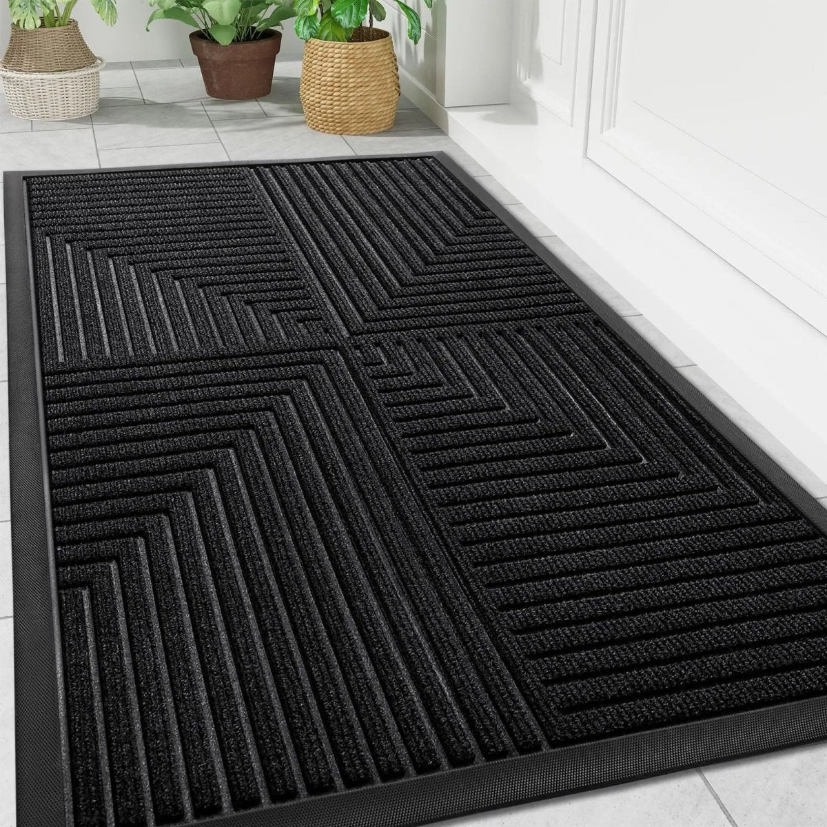 Maison Elmora | Tapis d'Entrée Intérieur Antidérapant en Caoutchouc | Élégance et Sécurité pour un Accueil Impeccable 5