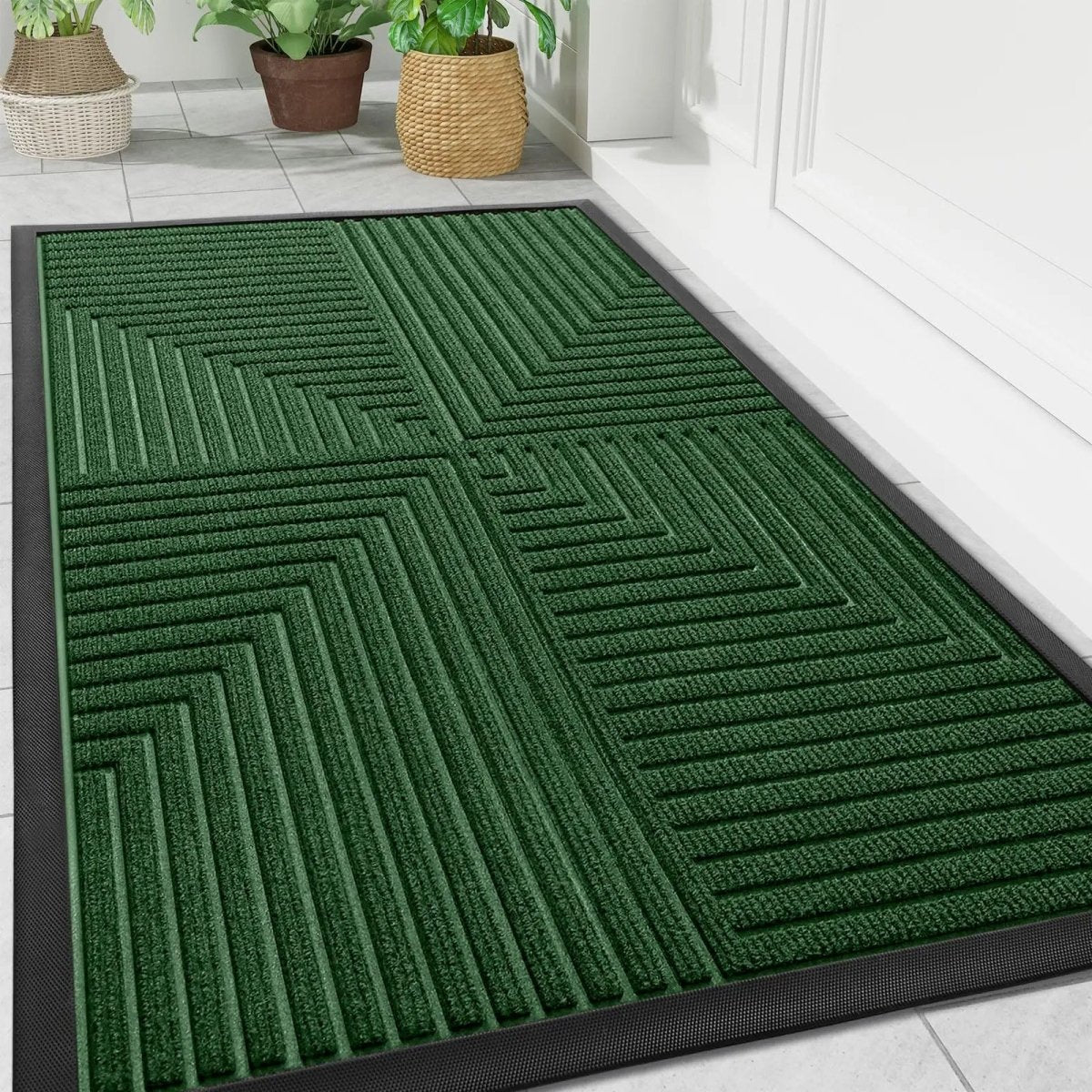 Maison Elmora | Tapis d'Entrée Intérieur Antidérapant en Caoutchouc | Élégance et Sécurité pour un Accueil Impeccable 7