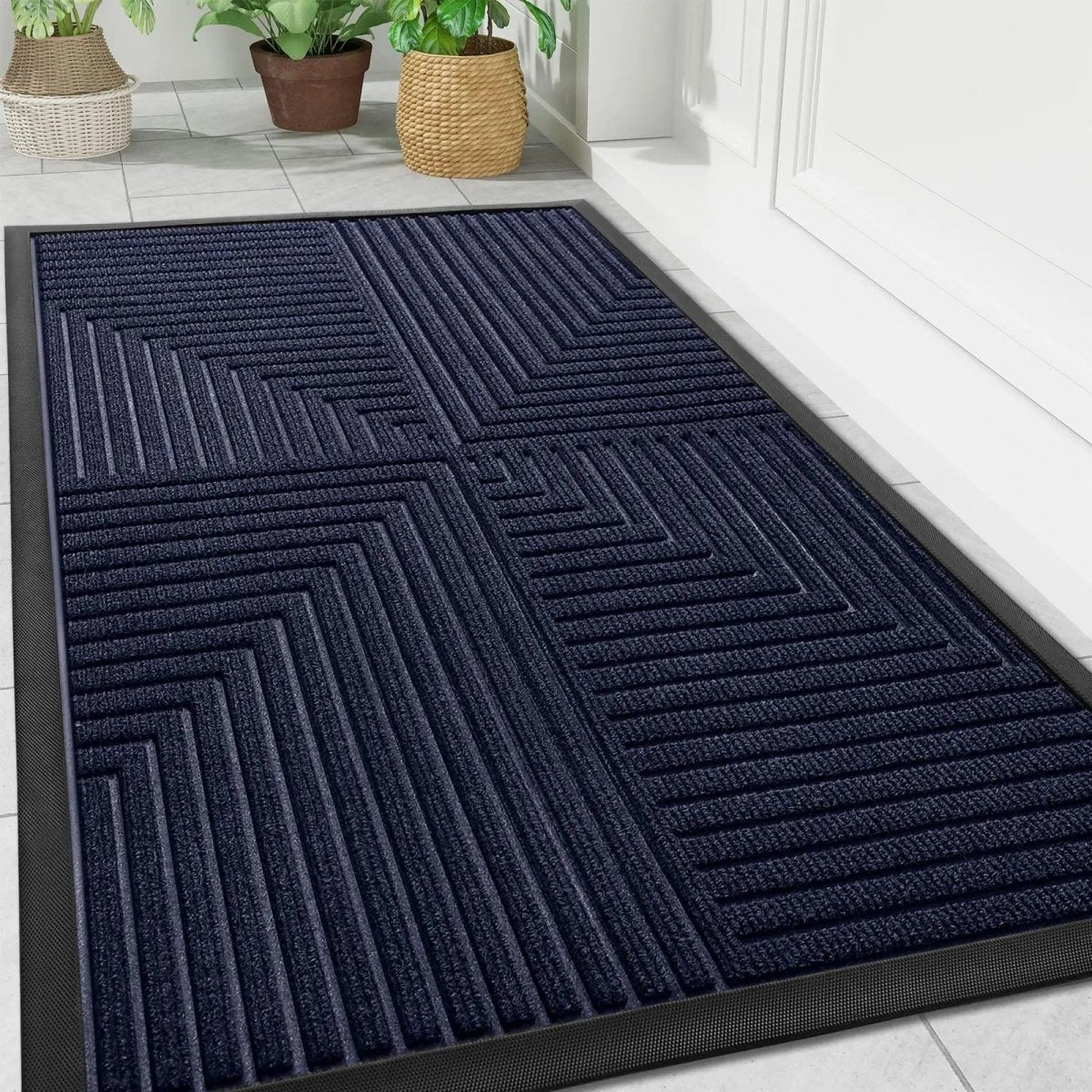 Maison Elmora | Tapis d'Entrée Intérieur Antidérapant en Caoutchouc | Élégance et Sécurité pour un Accueil Impeccable 8