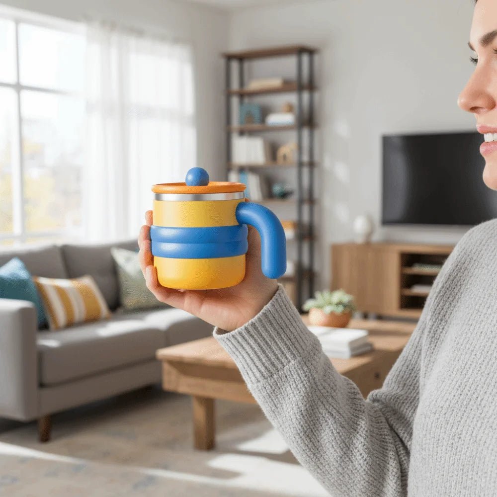Maison Elmora | Tasse Isotherme en Acier Inoxydable au Design Élégant | Accessoire Pratique pour un Café Raffiné 5