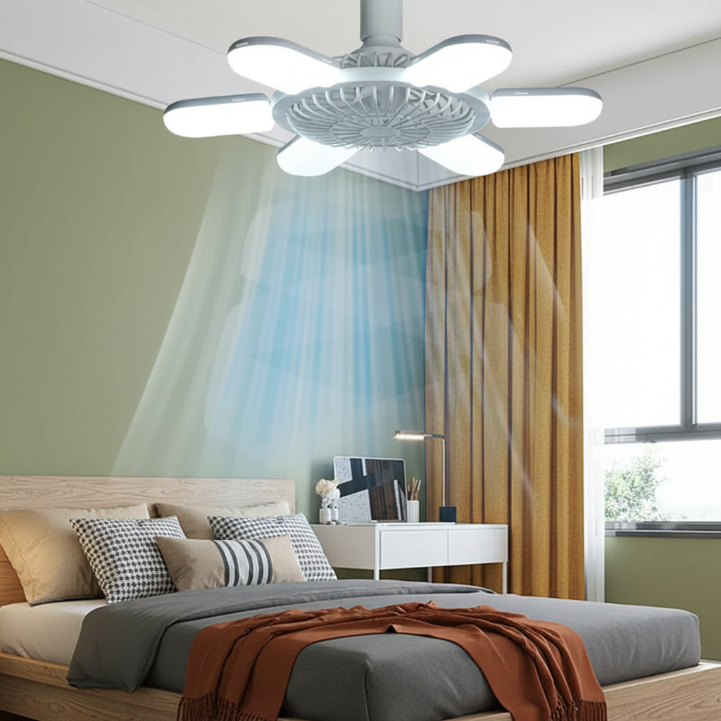 Maison Elmora | Ventilateur Plafond LED Élégant avec Télécommande | Design Moderne pour un Confort Optimal 1