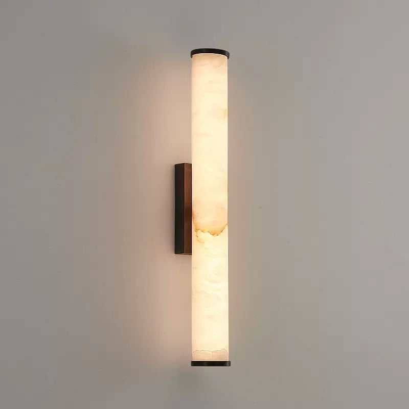 Marble-Effect Wall Sconce - Copper Accents 11