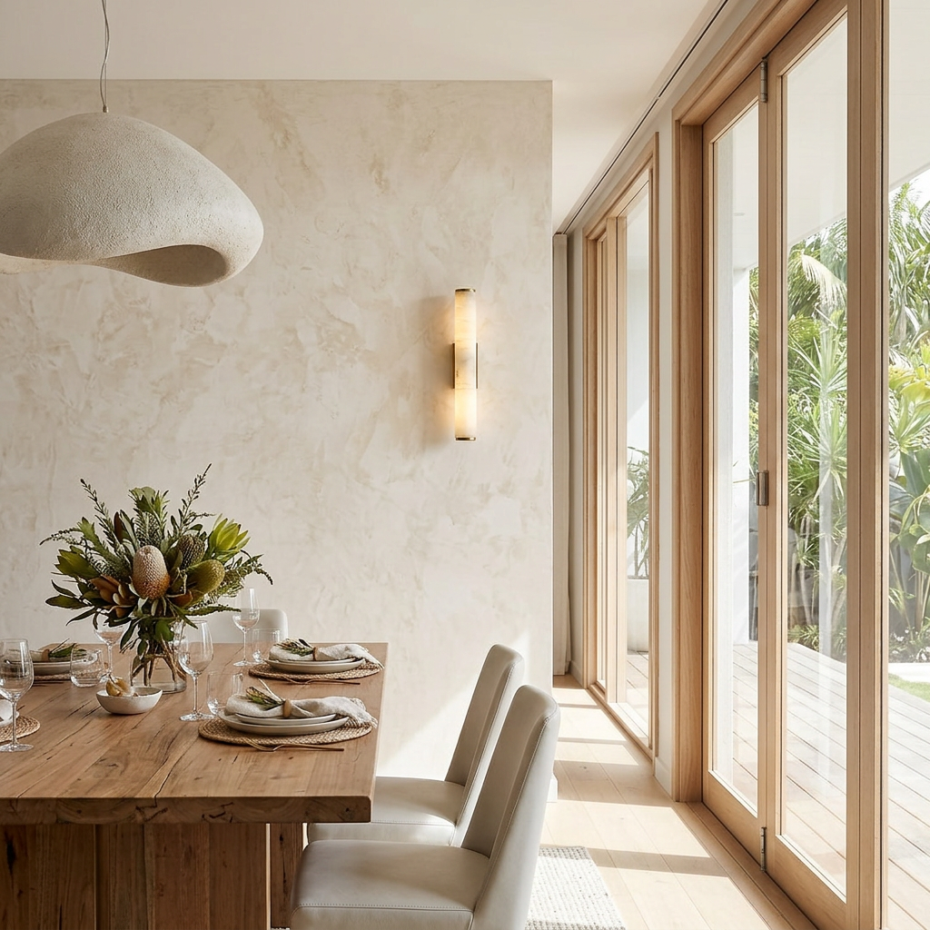 Marble-Effect Wall Sconce - Copper Accents 5
