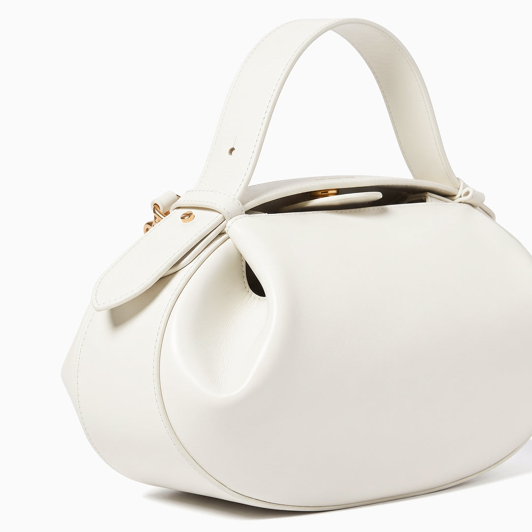 Rounded Shoulder Bag with Adjustable Buckle Strap