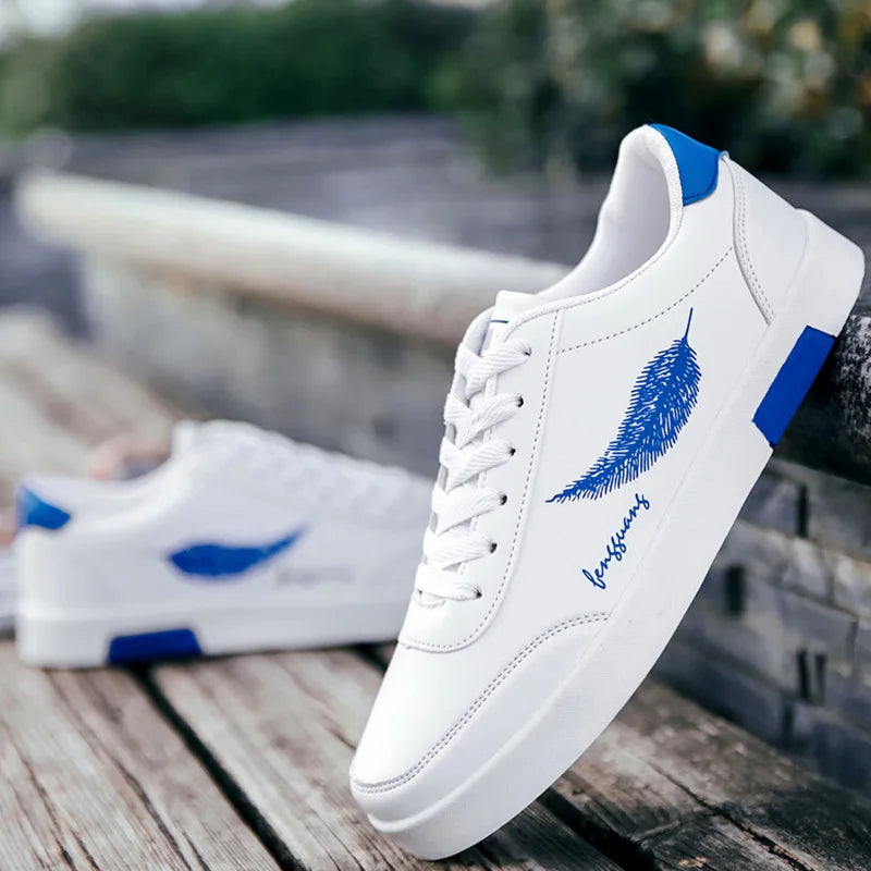 Men's Classic Vegan Leather Lace-Up Shoes - Stylish Lightweight Footwear for Everyday Comfort