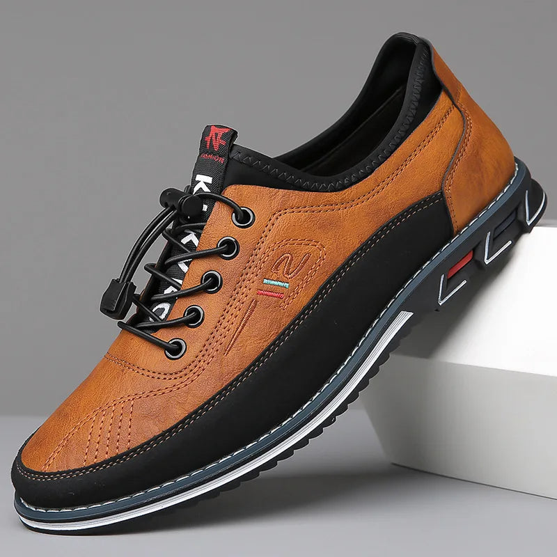 Men's Elegant Leather Shoes - Comfortable Footwear for Formal and Casual Occasions