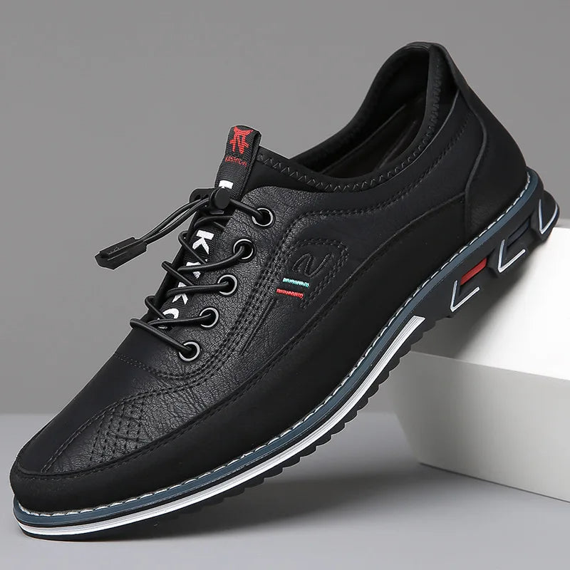 Men's Elegant Leather Shoes - Comfortable Footwear for Formal and Casual Occasions
