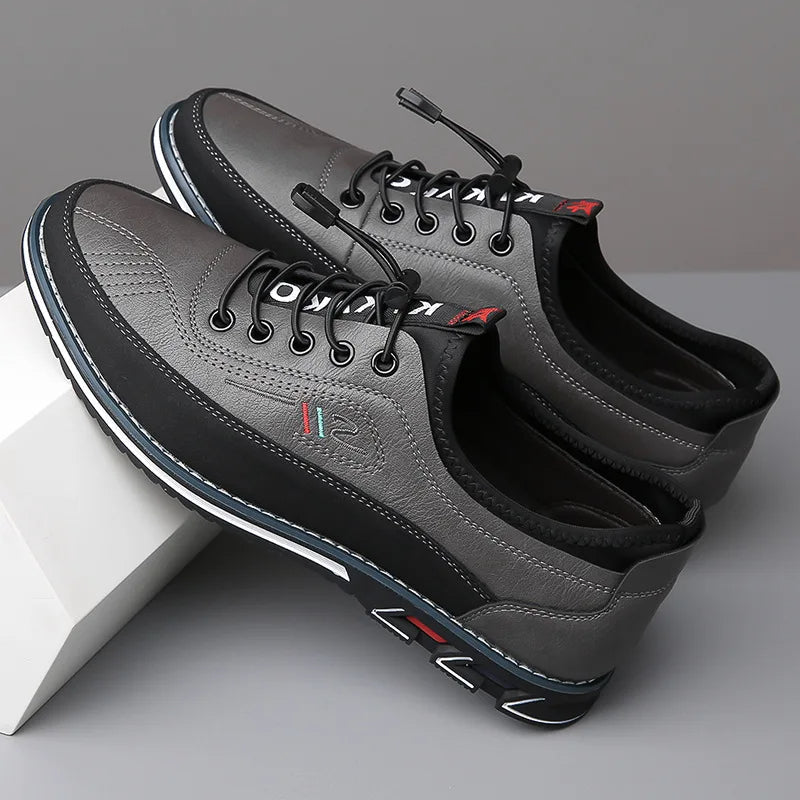 Men's Elegant Leather Shoes - Comfortable Footwear for Formal and Casual Occasions