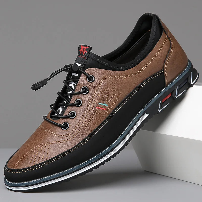 Men's Elegant Leather Shoes - Comfortable Footwear for Formal and Casual Occasions