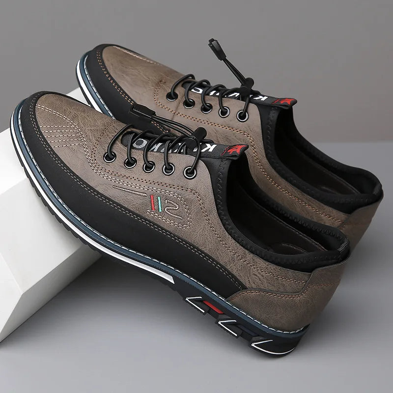 Men's Elegant Leather Shoes - Comfortable Footwear for Formal and Casual Occasions