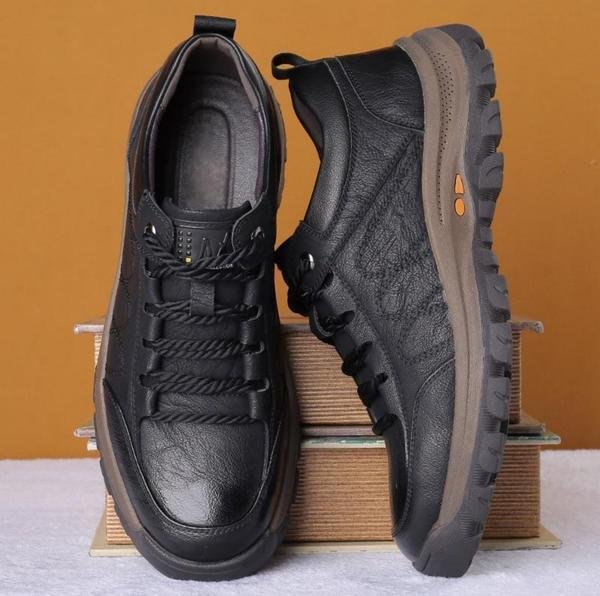 Men's Hand-Stitched Casual Shoes - Comfortable Ergonomic Footwear for Everyday Wear