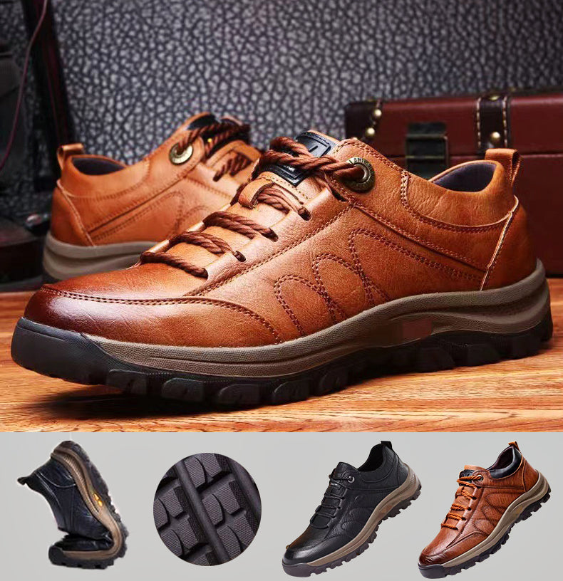 Men's Hand-Stitched Casual Shoes - Comfortable Ergonomic Footwear for Everyday Wear