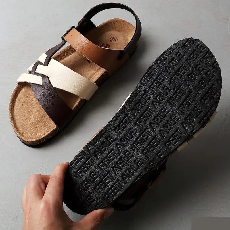 Men's Leather Sandals - Stylish Comfort Footwear for Everyday Adventures