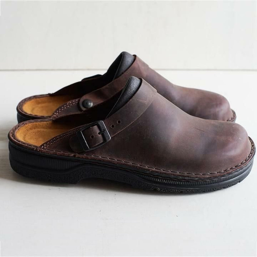 Men's Rustic Slip-On Clogs - Comfortable and Durable Everyday Footwear