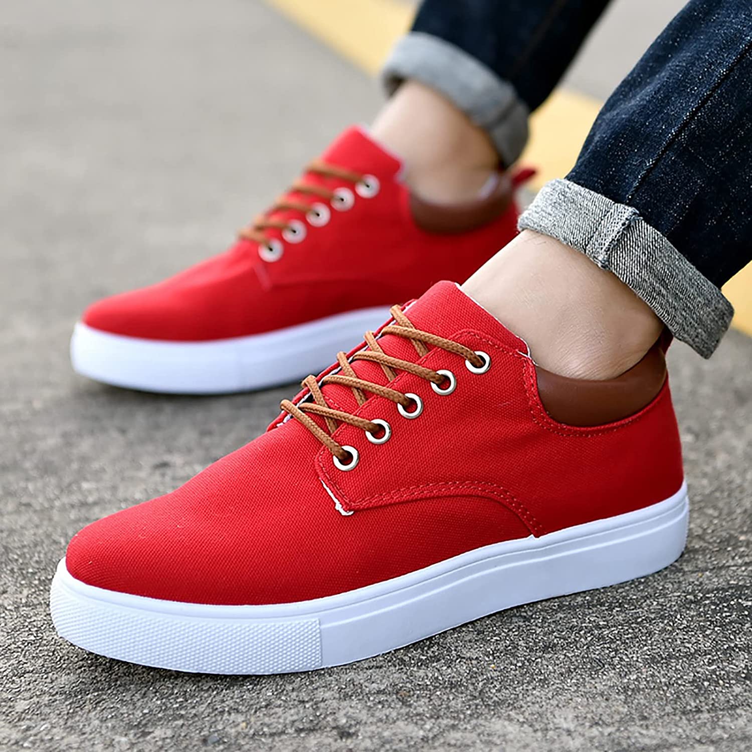 Men's Stylish Canvas Sneakers - Comfortable Trainers for Every Occasion
