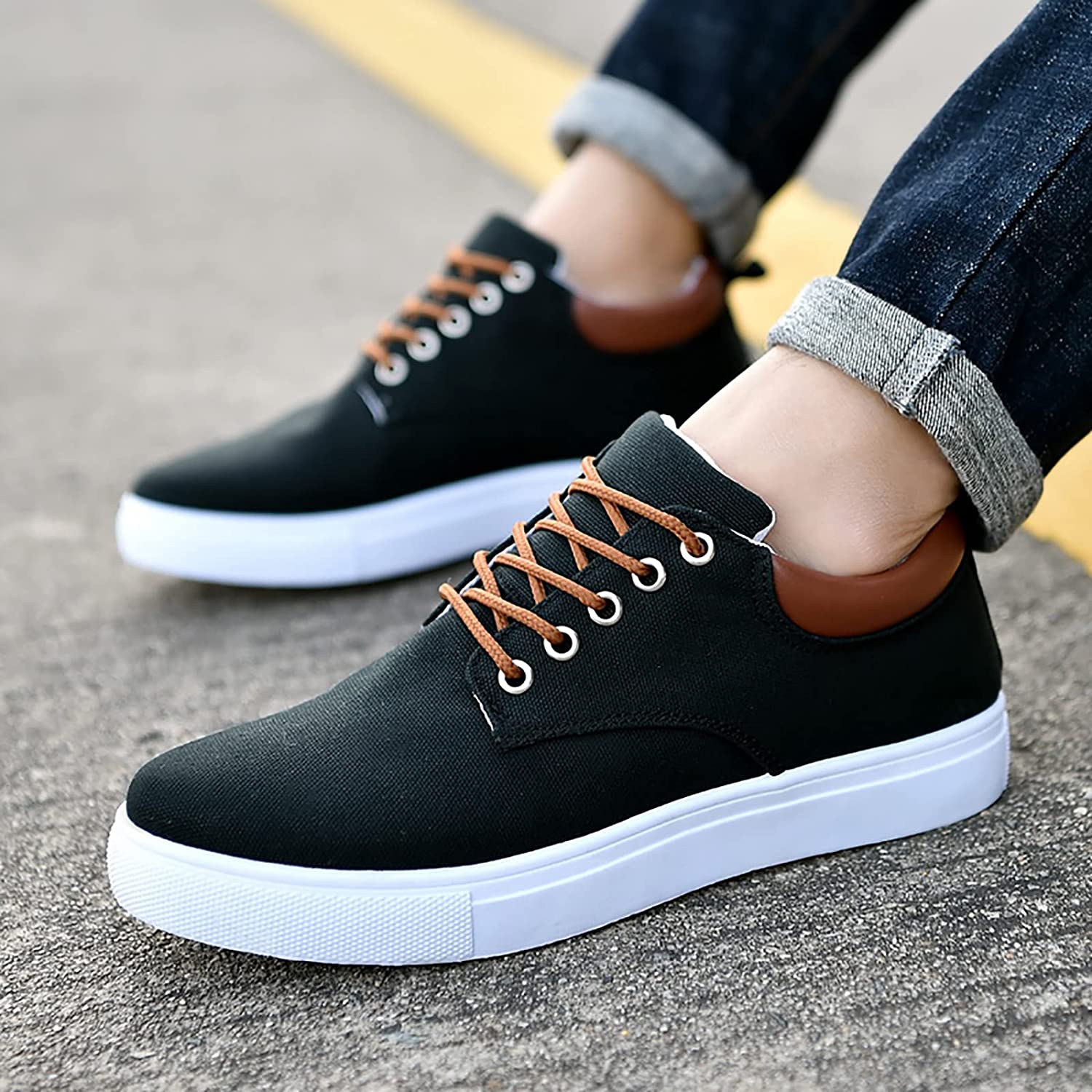 Men's Stylish Canvas Sneakers - Comfortable Trainers for Every Occasion