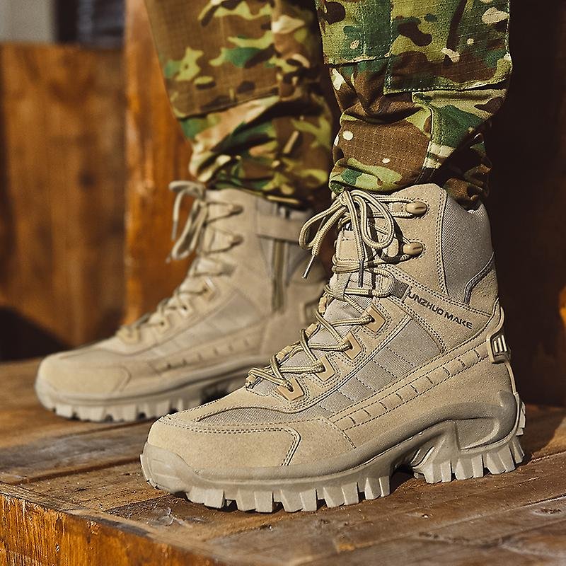 Men's Tactical Boots - High-Top Ankle Support for Outdoor Adventures and Military Use
