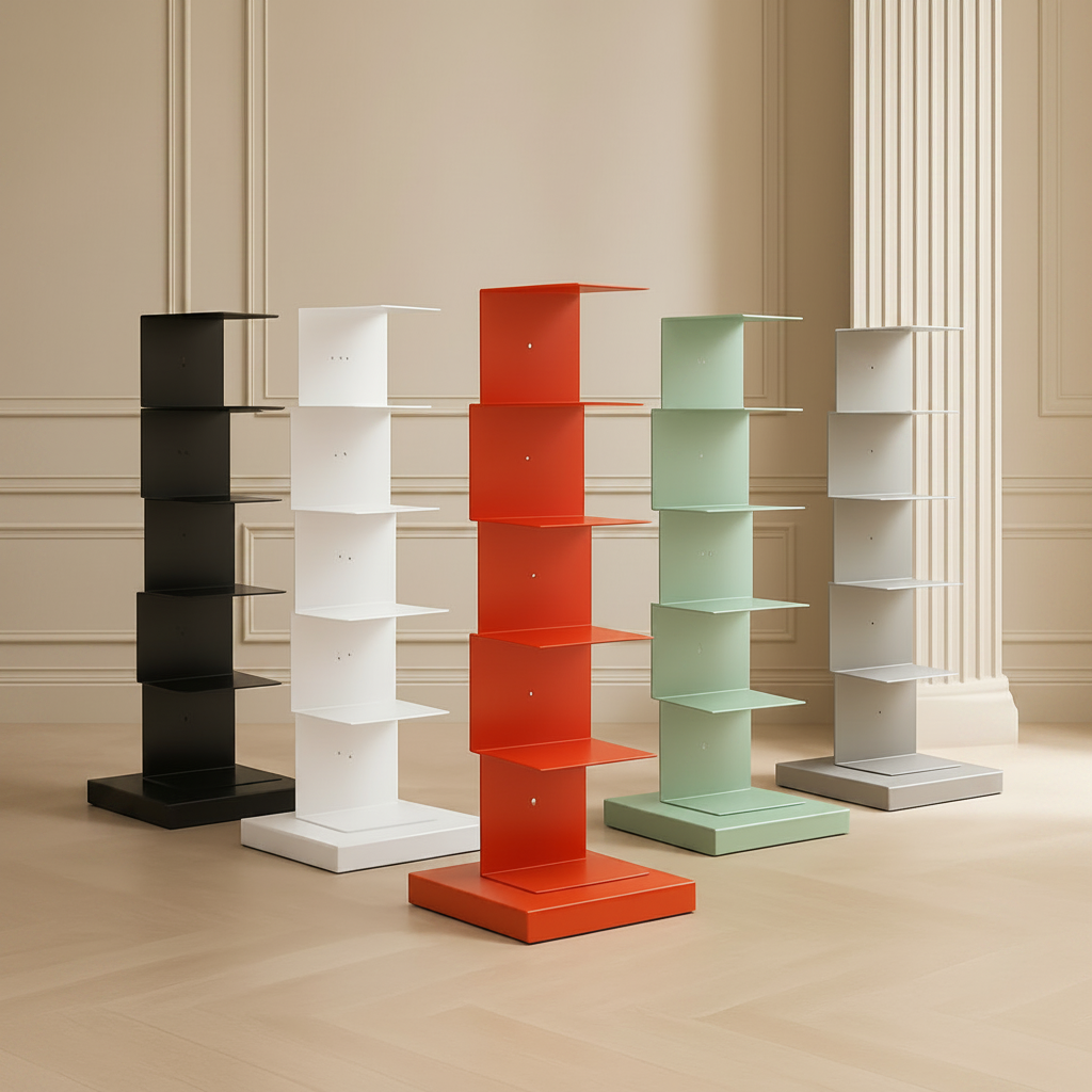 Metal Floating Bookshelf - Space-Saving Vertical Design 0