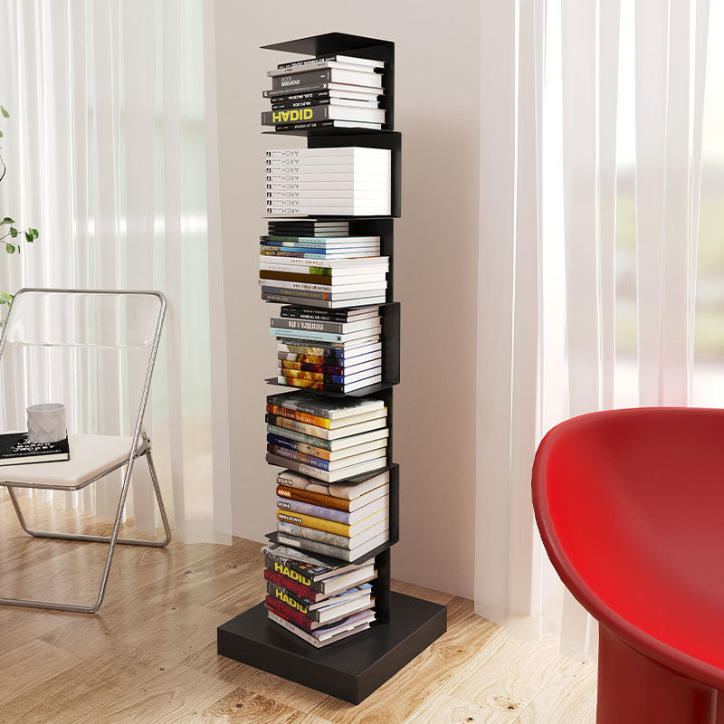Metal Floating Bookshelf - Space-Saving Vertical Design 5