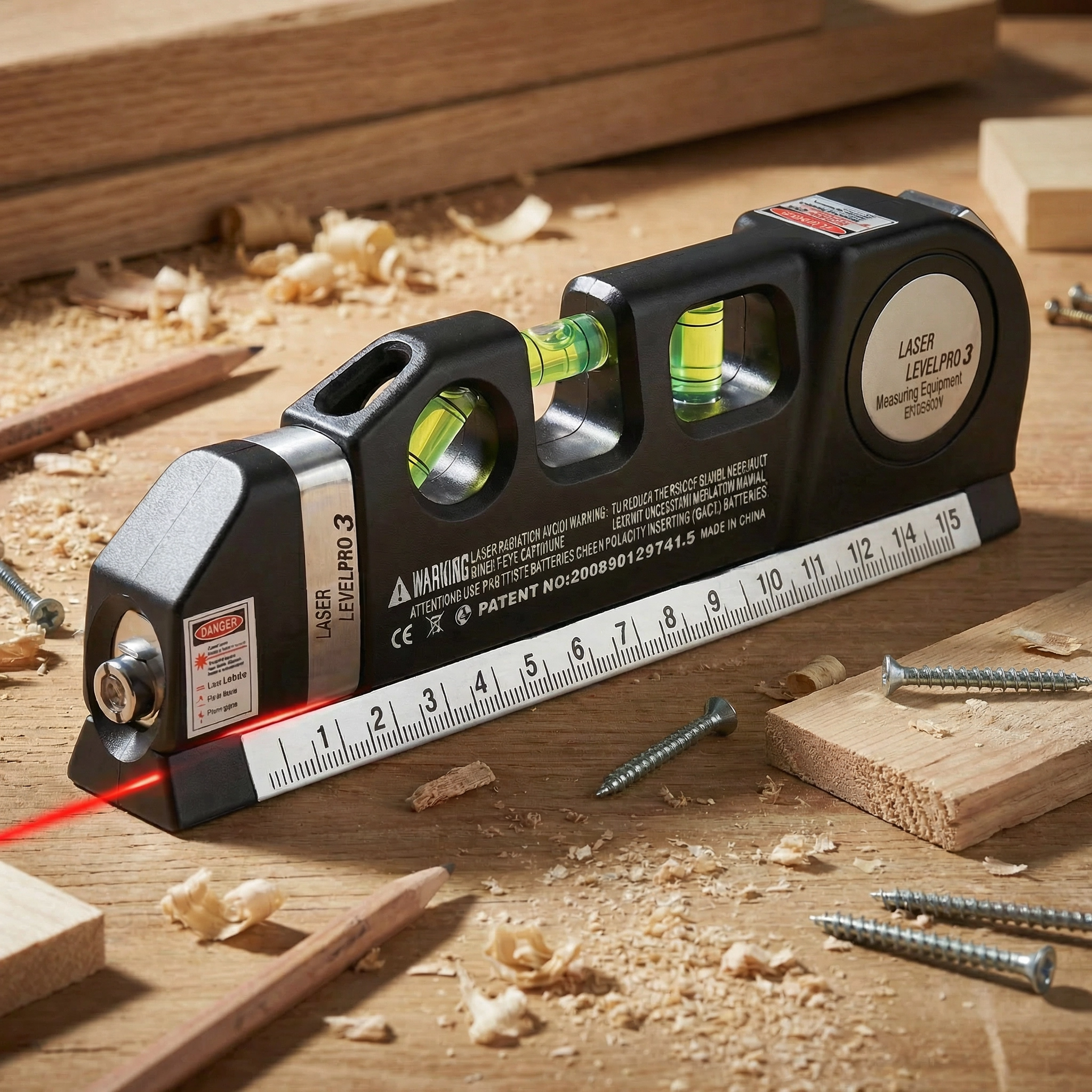 Mètre Laser Multifonction Précis avec Niveau Intégré | Outil Élégant pour Mesures Précises et Bricolage De Luxe 1