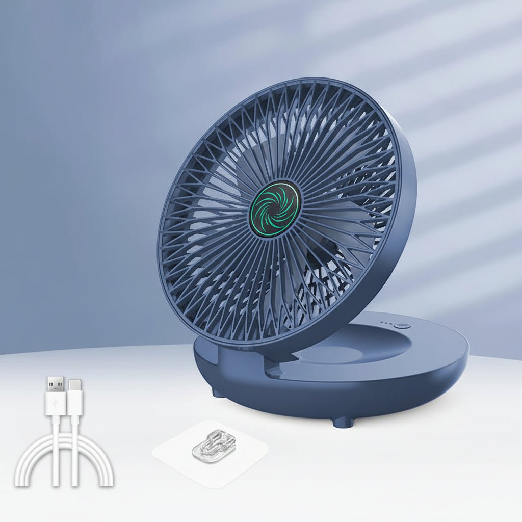 Mini Ventilateur Portable Rechargeable avec 3 Vitesses | Design Compact et Pliable pour Un Confort Optimal 6