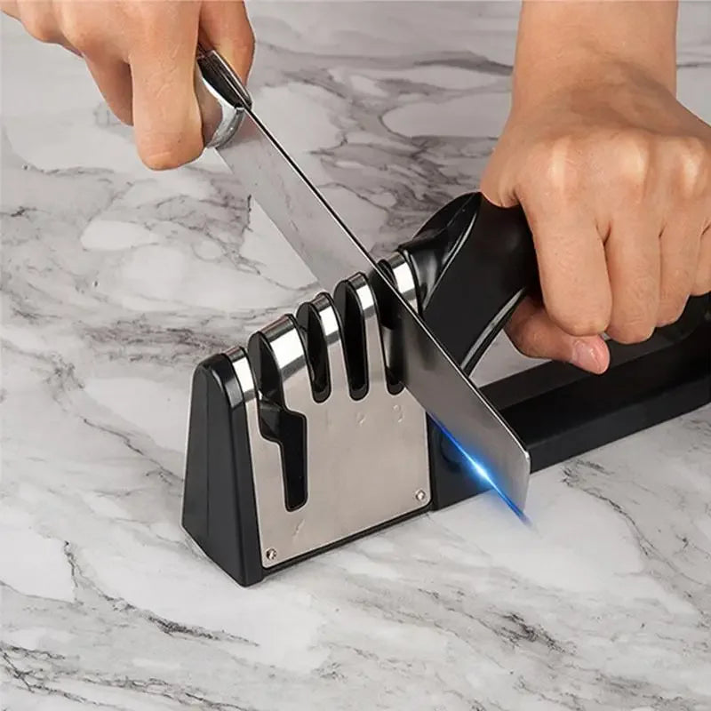 4-Stage Kitchen Knife Sharpener with Non-Slip Base