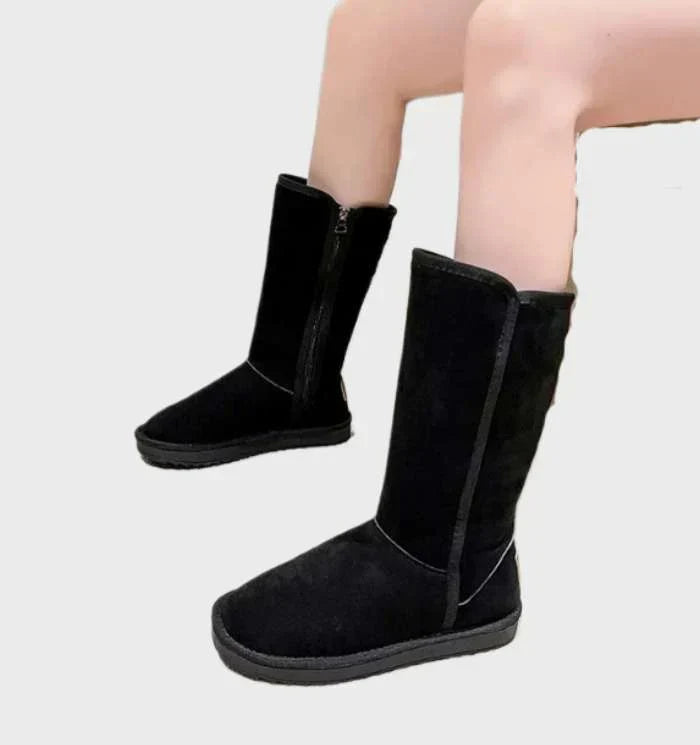 Bottes Femme en Daim Doublées Peau de Mouton