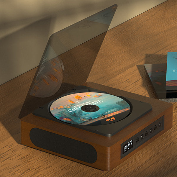 Retro Bluetooth CD Player with FM Radio and USB-C