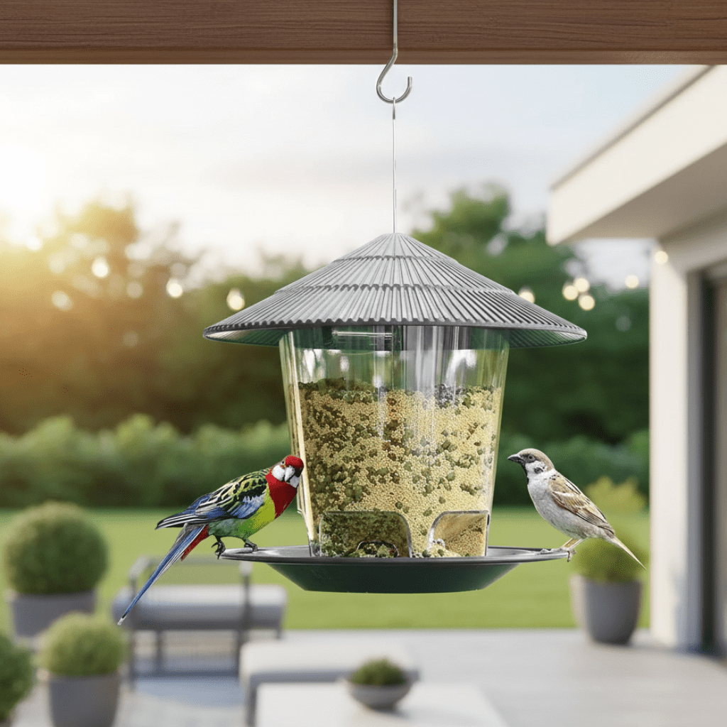 Mangeoire à oiseaux suspendue à plusieurs ouvertures